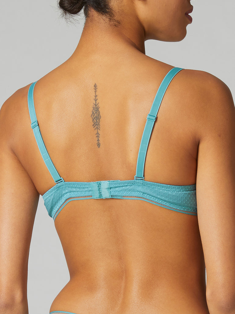 Soutien-gorge push-up triangle - Vert de gris