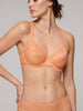 Soutien-gorge avec armatures décolleté carré - Abricot