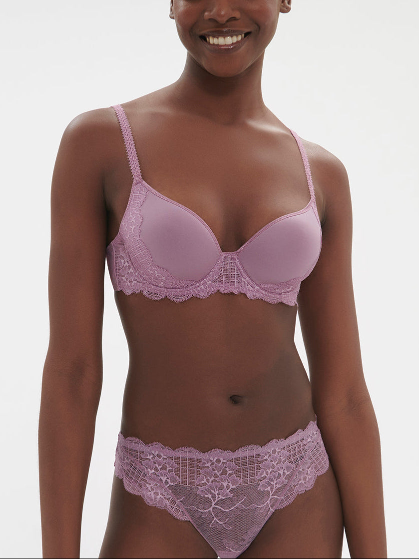 Soutien-gorge spacer décolleté plongeant - Mauve Glamour