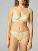 Soutien-gorge triangle emboitant décolleté plongeant - Citron frappé