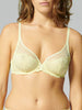 Soutien-gorge triangle emboitant décolleté plongeant - Citron frappé