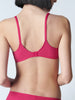 Soutien-gorge triangle emboitant décolleté plongeant - Cranberry