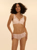 Soutien-gorge push-up décolleté plongeant - Rose sakura