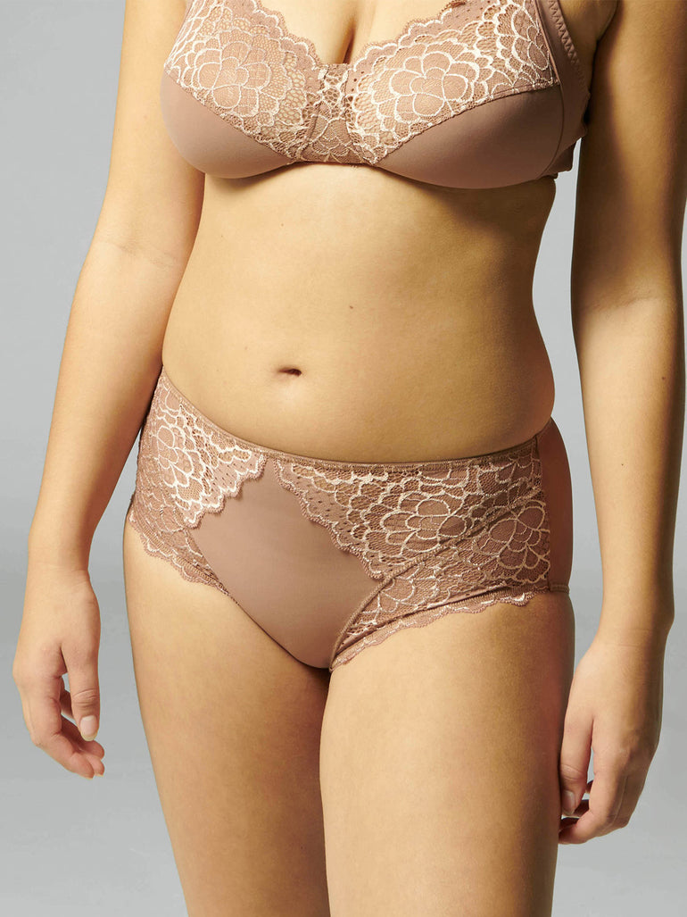 Culotte taille haute - Brun coco