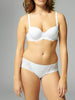 Soutien-gorge décolleté carré en spacer 3D - Blanc