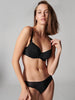 Soutien-gorge décolleté carré en spacer 3D - Noir