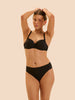 Soutien-gorge décolleté carré en spacer 3D - Noir