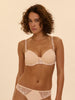 Soutien-gorge décolleté carré en spacer 3D - Beige Chic