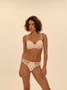 Soutien-gorge décolleté carré en spacer 3D - Beige Chic
