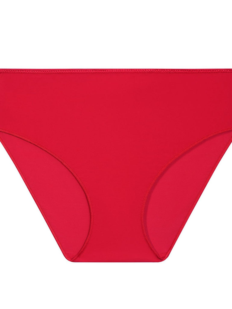 Culotte taille haute en coton - Rubis/rose
