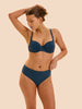 Culotte taille haute - Bleu pétrole