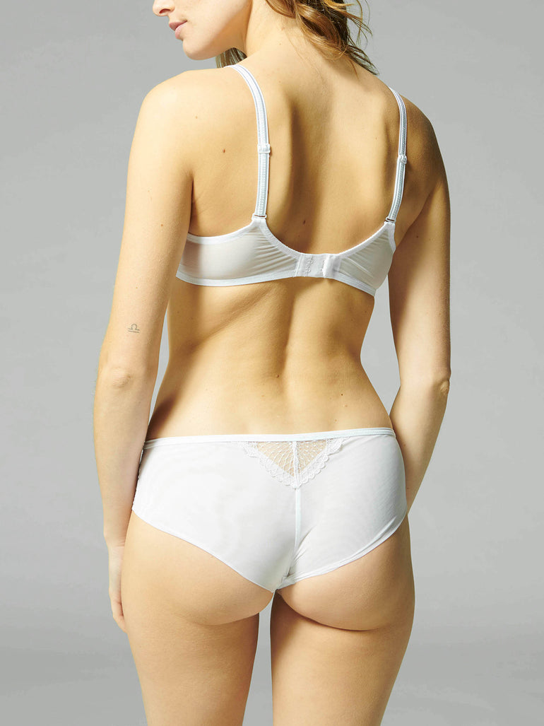 Soutien-gorge triangle emboitant décolleté plongeant - Blanc