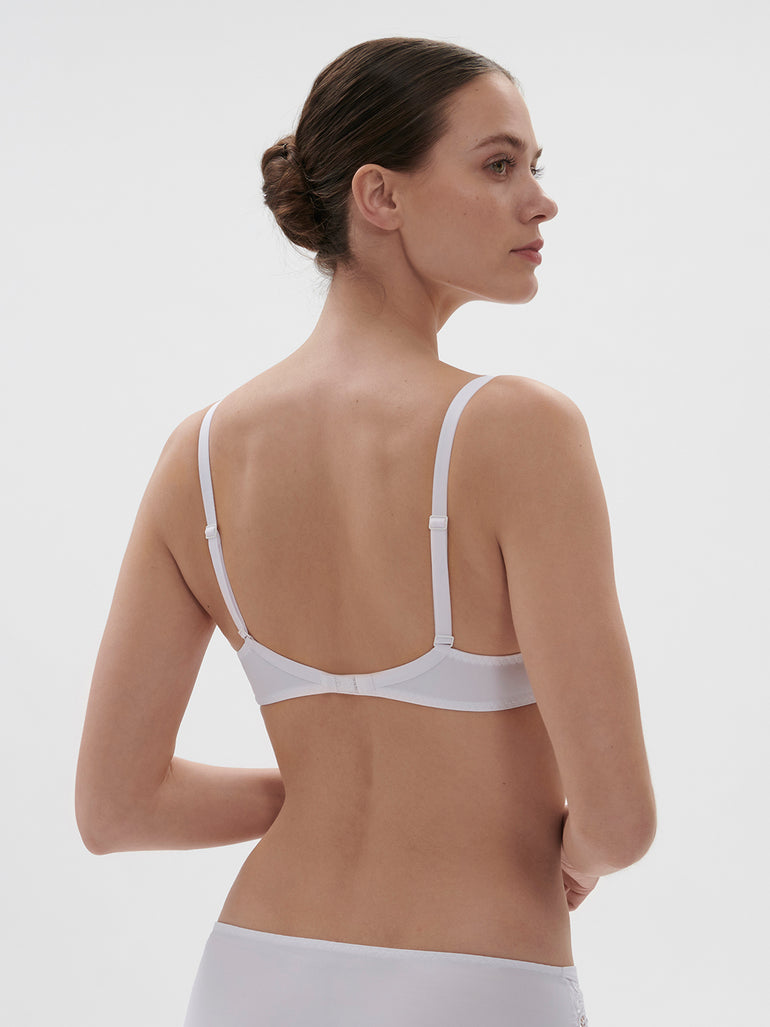 Soutien-gorge avec armatures décolleté plongeant - Blanc