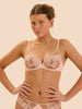 Soutien-gorge avec armature décolleté plongeant - Rose Nude