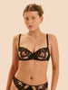 Soutien-gorge corbeille - Noir Tatoo