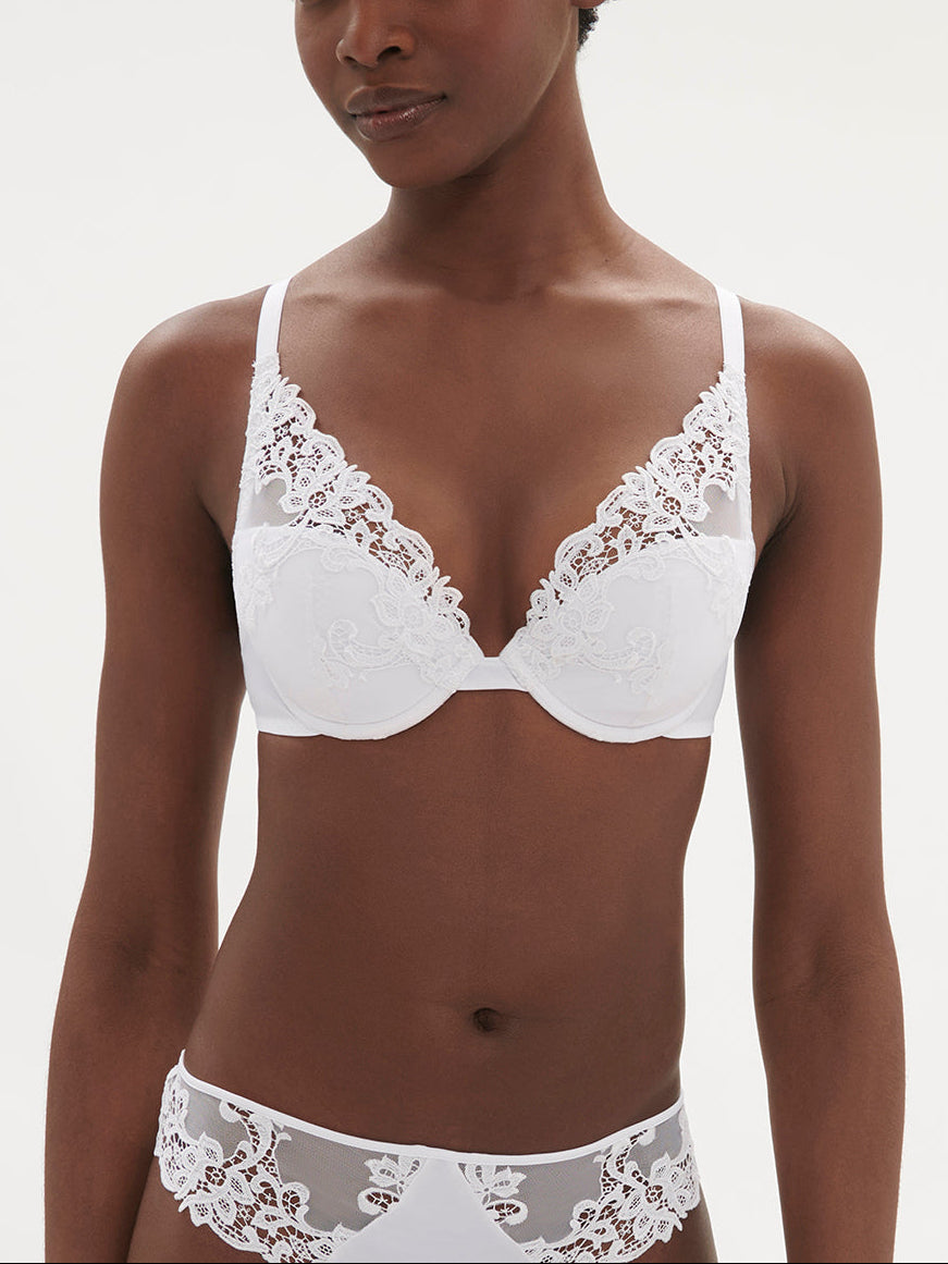 Soutien-gorge push-up décolleté plongeant - Blanc