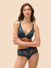 Soutien-gorge push-up décolleté plongeant - Bleu Prestige