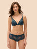 Soutien-gorge push-up décolleté plongeant - Bleu Prestige