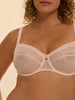 Soutien-gorge avec armature decollete carre - Poudre pétale