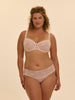 Soutien-gorge avec armature decollete carre - Poudre pétale