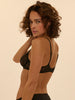 Soutien-gorge triangle emboitant décolleté plongeant - Noir