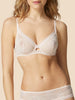 Soutien-gorge triangle emboitant décolleté plongeant - Poudre pétale