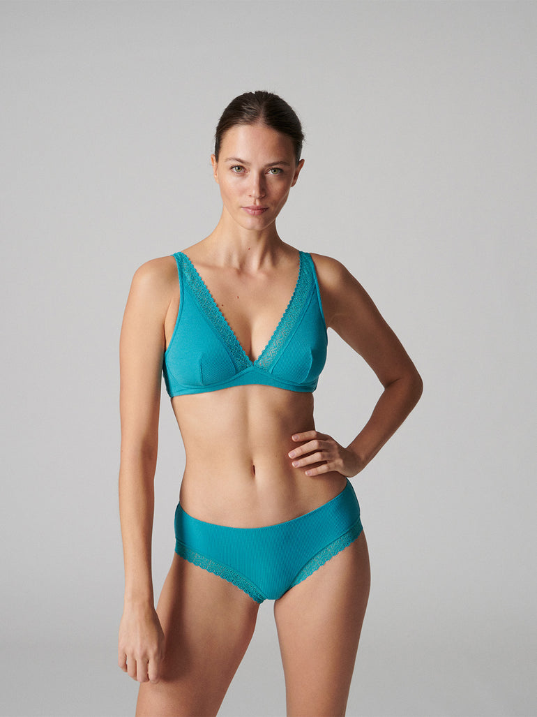 Soutien-gorge sans-armatures structuré - Bleu Saline