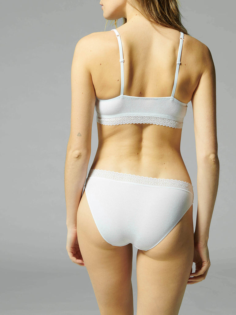 Soutien-gorge triangle sans-armatures - Blanc