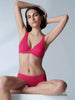 Soutien-gorge triangle emboitant décolleté plongeant - Fuschia