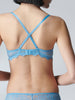 Soutien-gorge push-up triangle - Bleu Himalaya