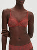 Soutien-gorge avec armatures décolleté plongeant - Terre de Sienne