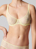 Soutien-gorge armatures décolleté galbé - Jaune Yuzu