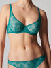 Soutien-gorge armatures décolleté galbé - Vert émeraude