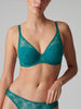 Soutien-gorge décolleté carré en spacer 3D - Vert émeraude