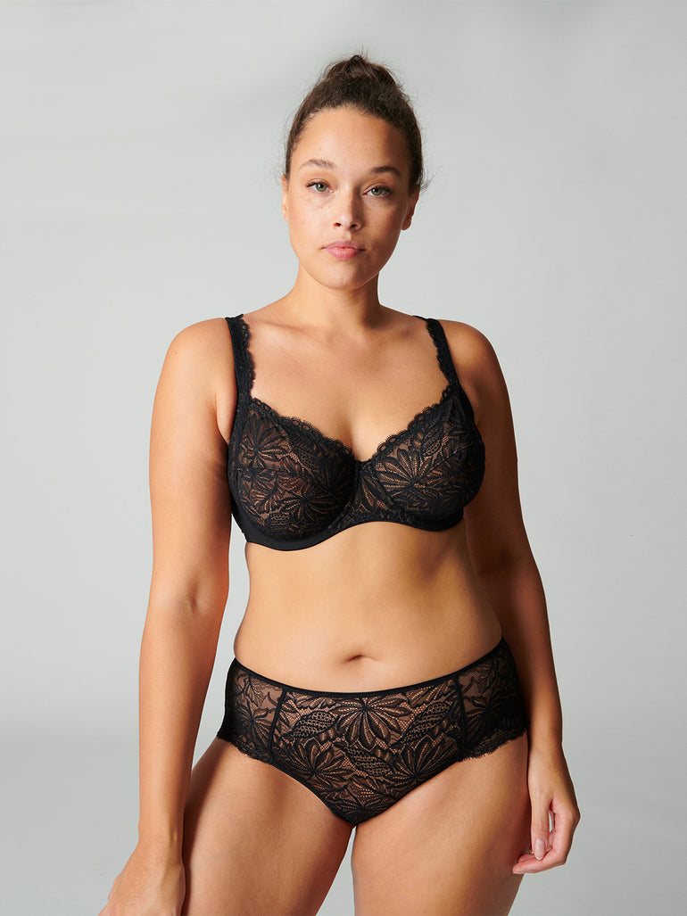 Soutien-gorge avec armature decollete carre - Noir