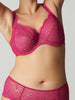 Soutien-gorge avec armature decollete carre - Framboise