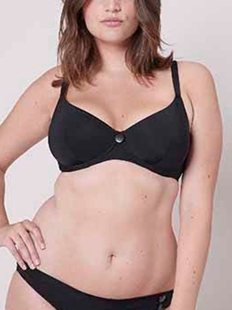 Haut de maillot de bain avec armatures - Noir