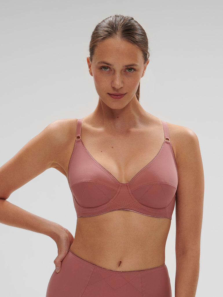 Soutien-gorge avec armatures décolleté - Litchi