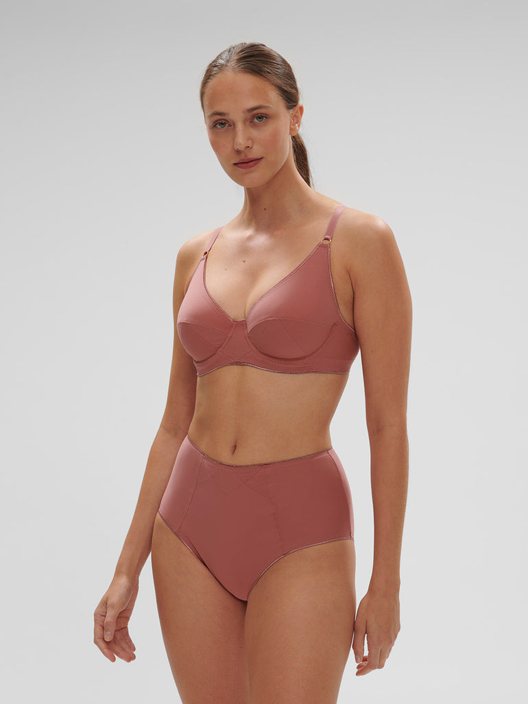 Soutien-gorge avec armatures décolleté - Litchi