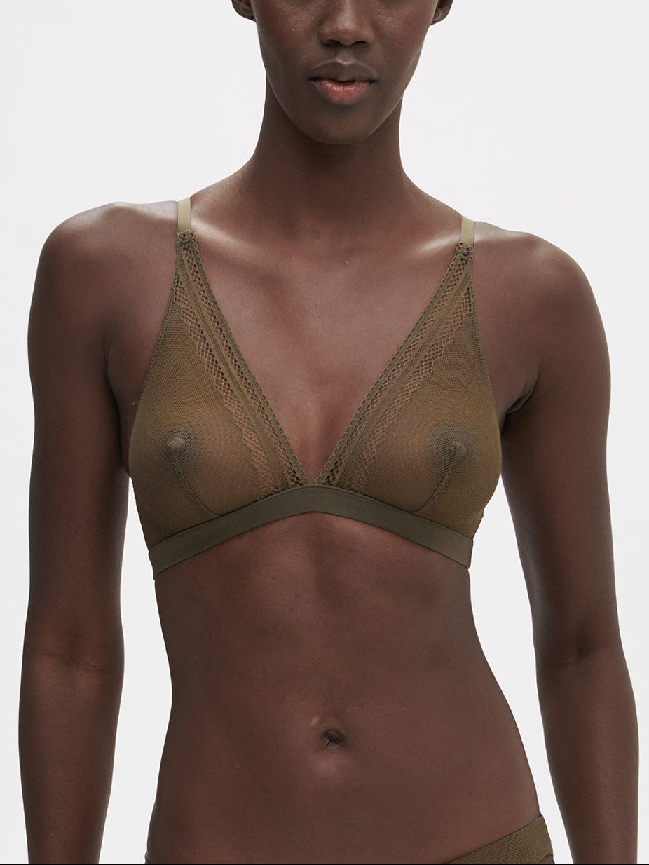 Soutien-gorge triangle sans-armatures - Vert Aventure