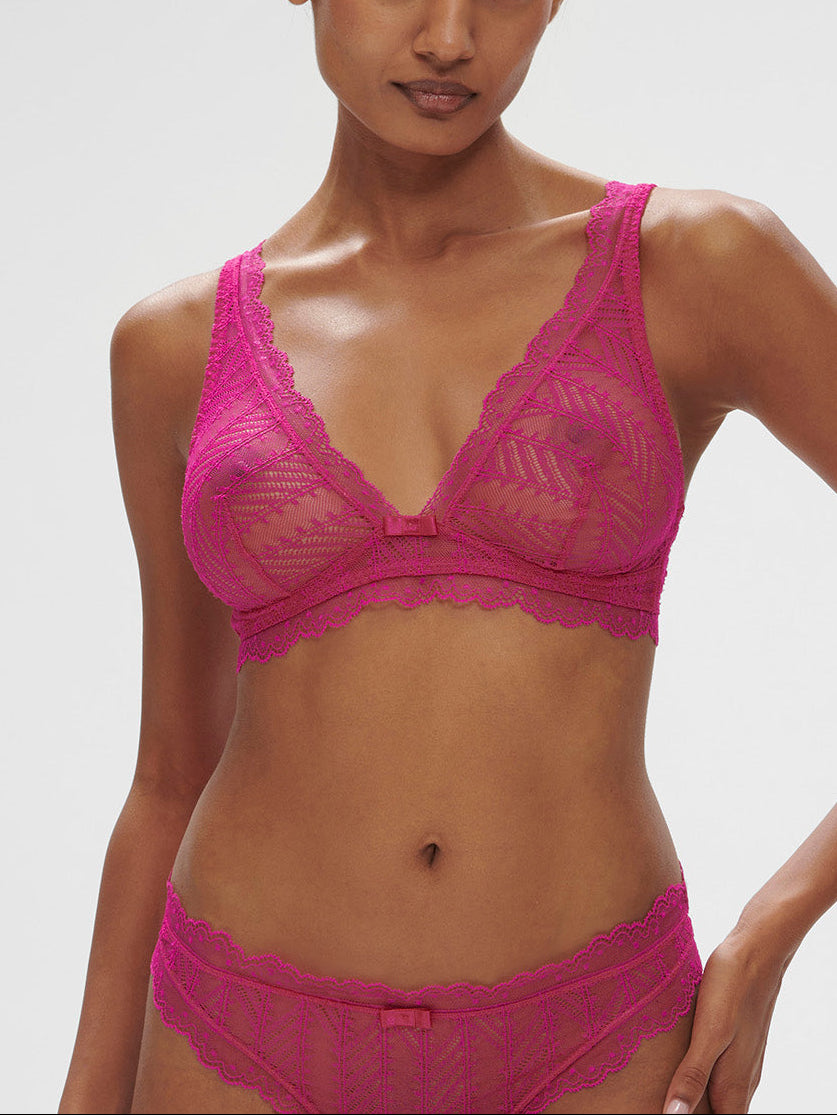 Soutien-gorge triangle sans-armatures - Rose Hibiscus
