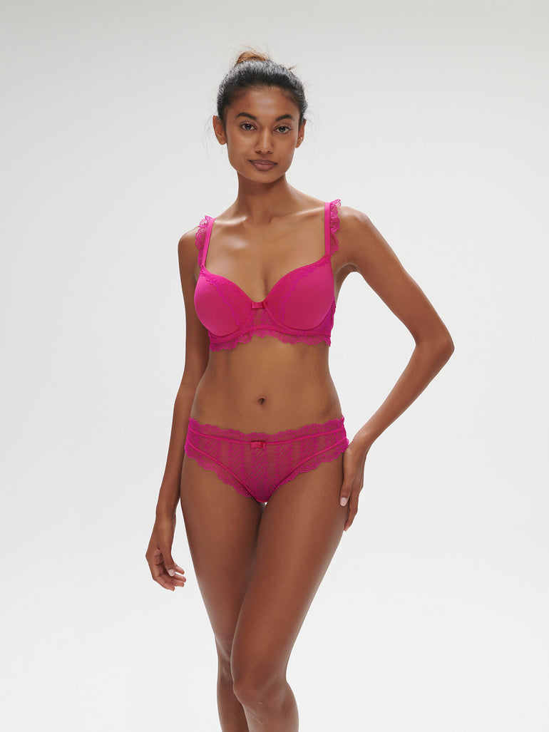 Soutien-gorge spacer décolleté plongeant - Rose Hibiscus