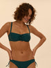 Haut de maillot de bain bandeau mousse avec armatures - Emeraude