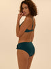Culotte de bain taille haute - Emeraude