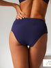 Culotte de bain taille haute - Minuit