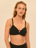Haut de maillot de bain triangle avec armatures cachées - Noir