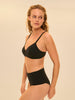 Haut de maillot de bain triangle avec armatures cachées - Noir