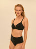 Culotte de bain taille haute - Noir