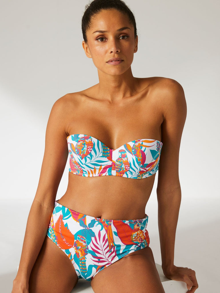 Haut de maillot de bain bandeau coque sans armature Blanc Summer