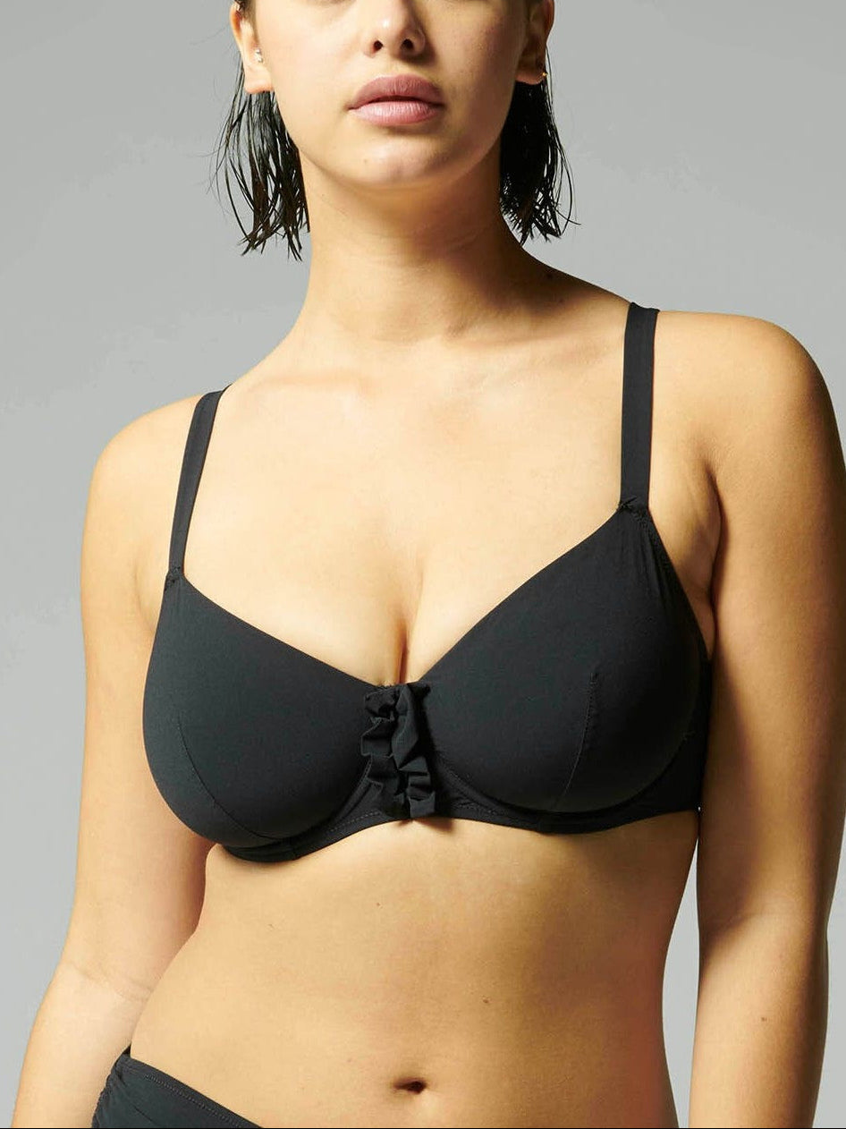 Haut de maillot de bain avec armatures - Noir